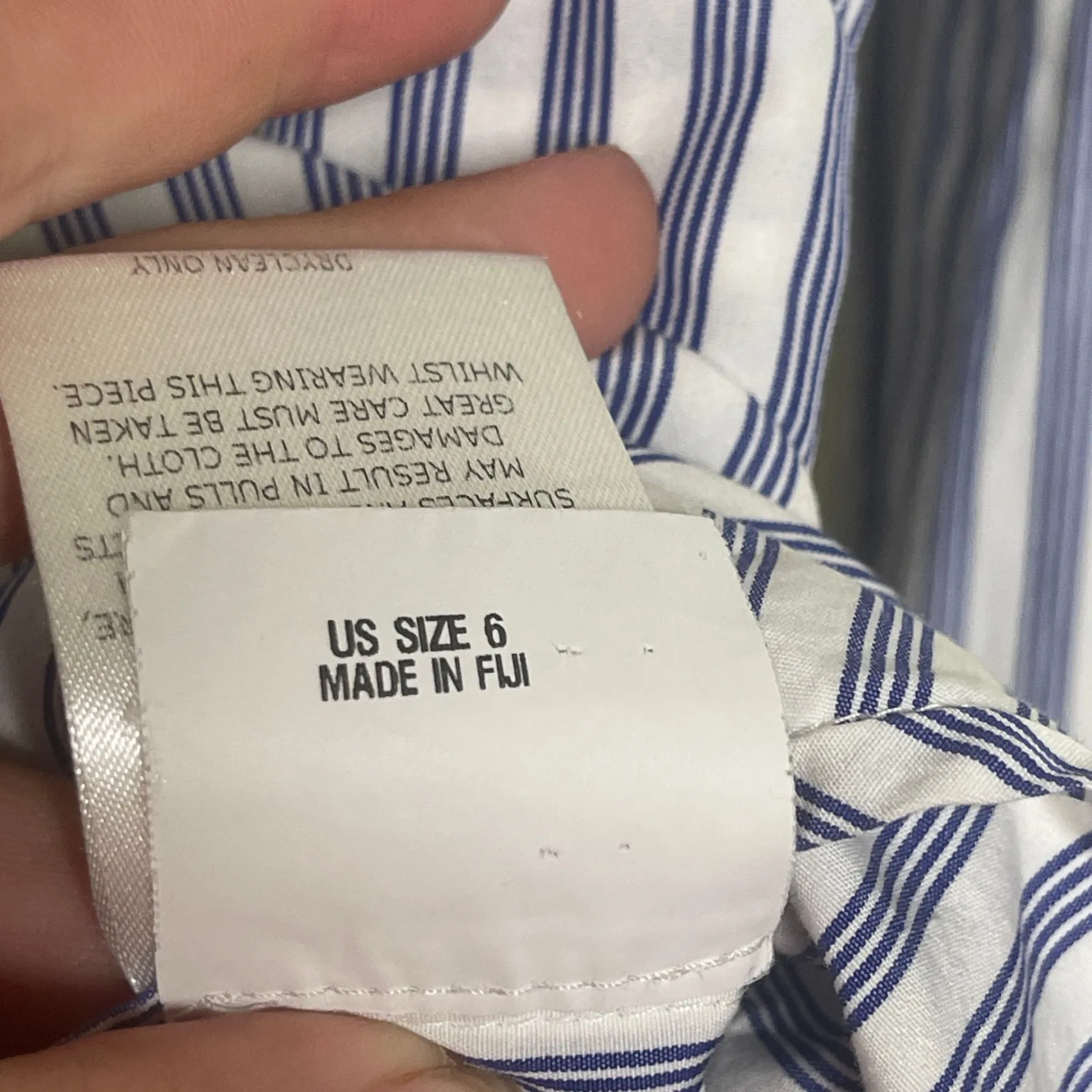 Scanlan Theodore Blue Striped oversized Long Sleeve Button - Image 4