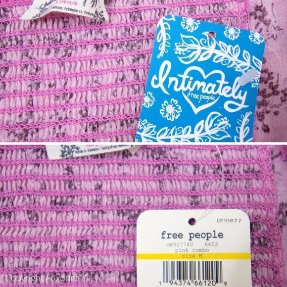 NEW Intimately Free People Caught‎ Up Printed Slip Dress, Pink, Medium - Image 15
