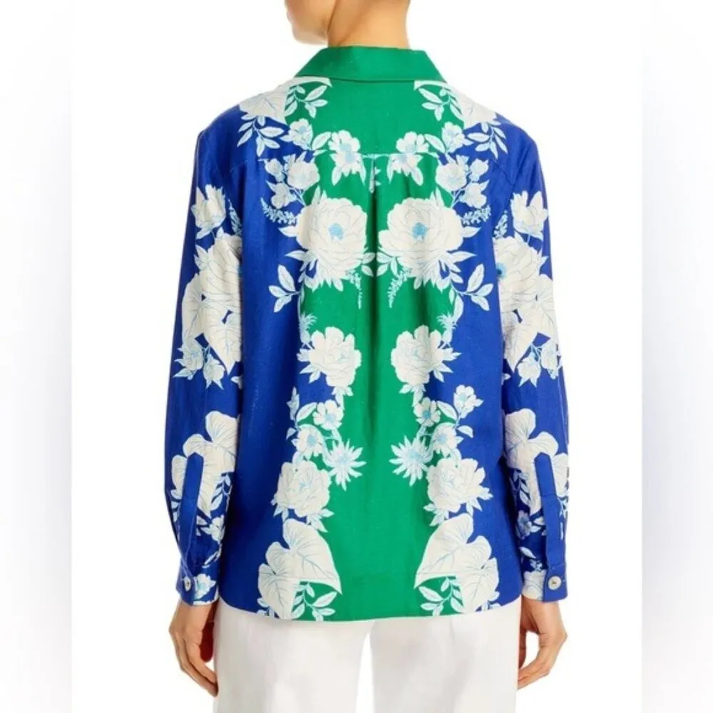 FarmRio Soft Garden Linen Blend Floral Shirt, Size XL NEW w/Tag $288 - Image 5
