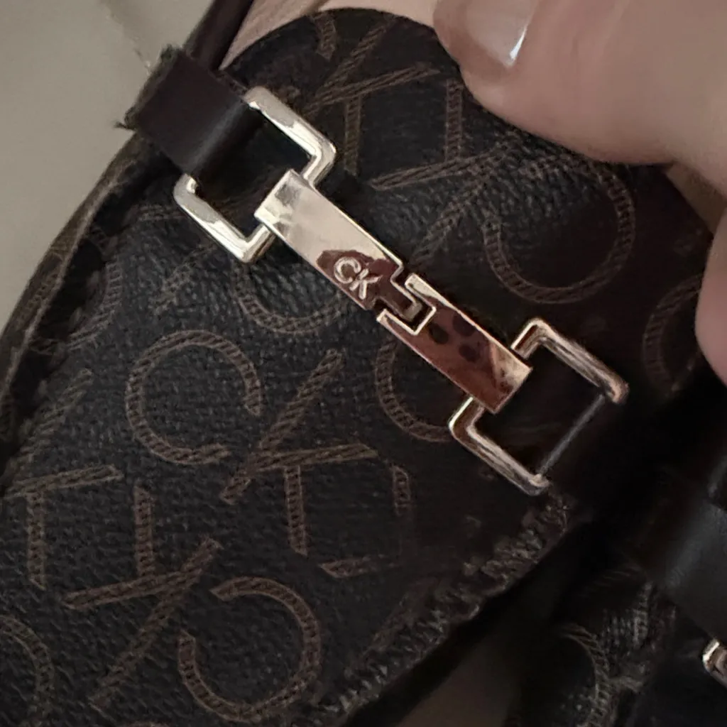 Calvin Klein Monogram Black Loafers size 7 women’s slip on shoes faux leather - Image 7