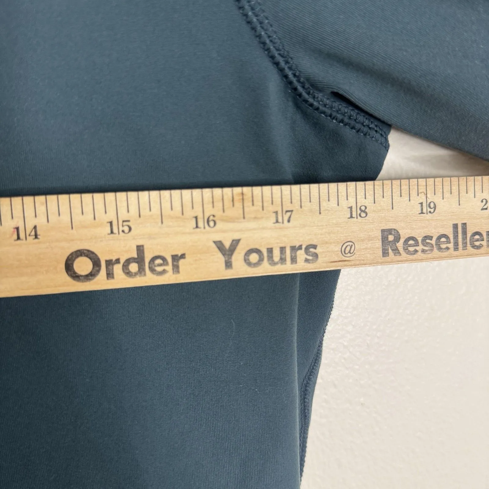 Abercrombie & Fitch Bodysuit Womens XL Teal Long Sleeve Mock Neck Snap Crotch - Image 8