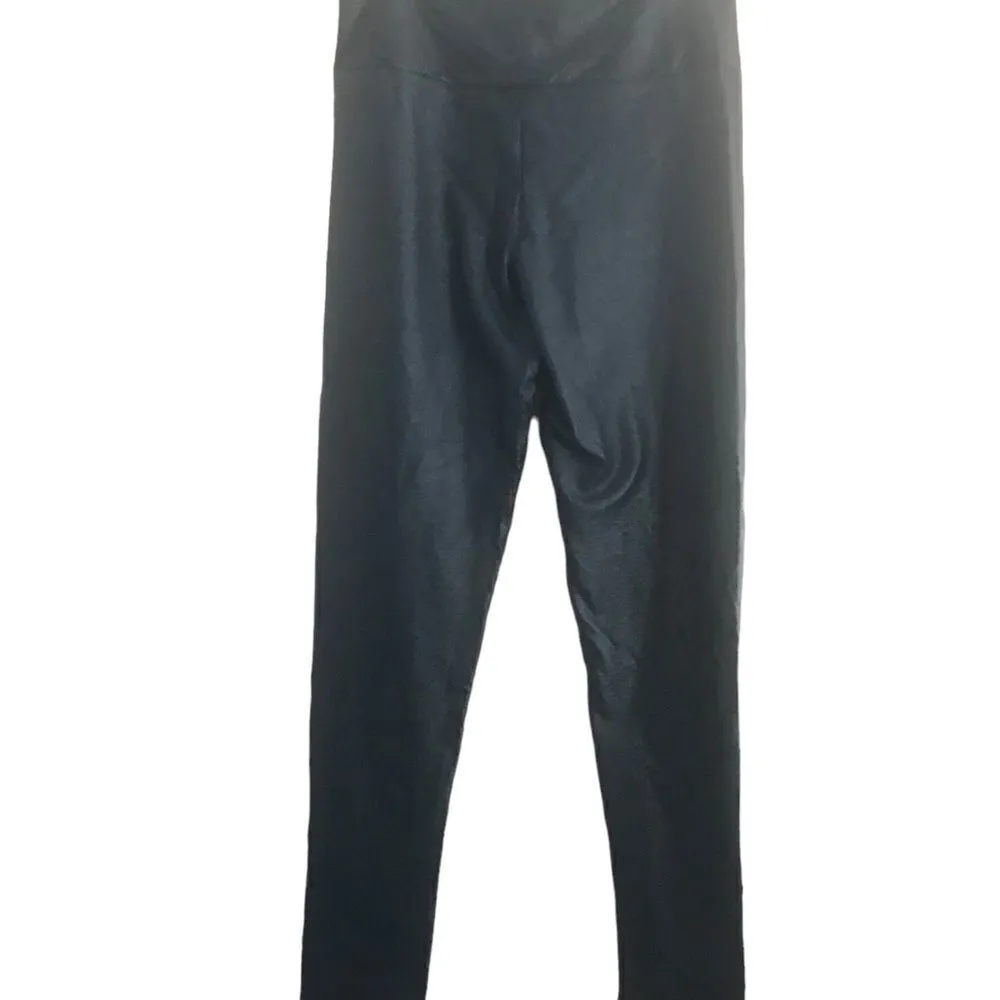 Jan & Anna size medium blue shiny denim looking leggings - Image 5