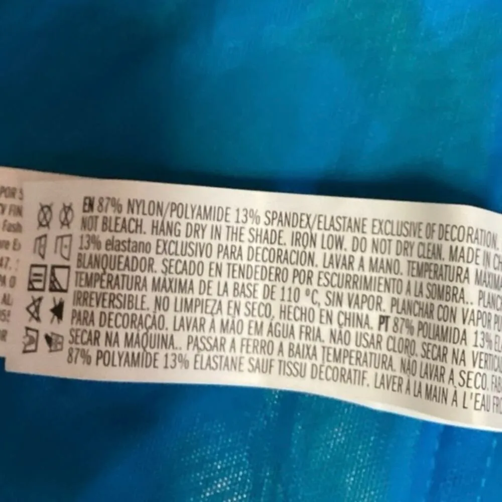 Forever 21 Blue Butterfly Applique Split Scoop Neck Corset Bustier Tank Top Sz S - Image 5