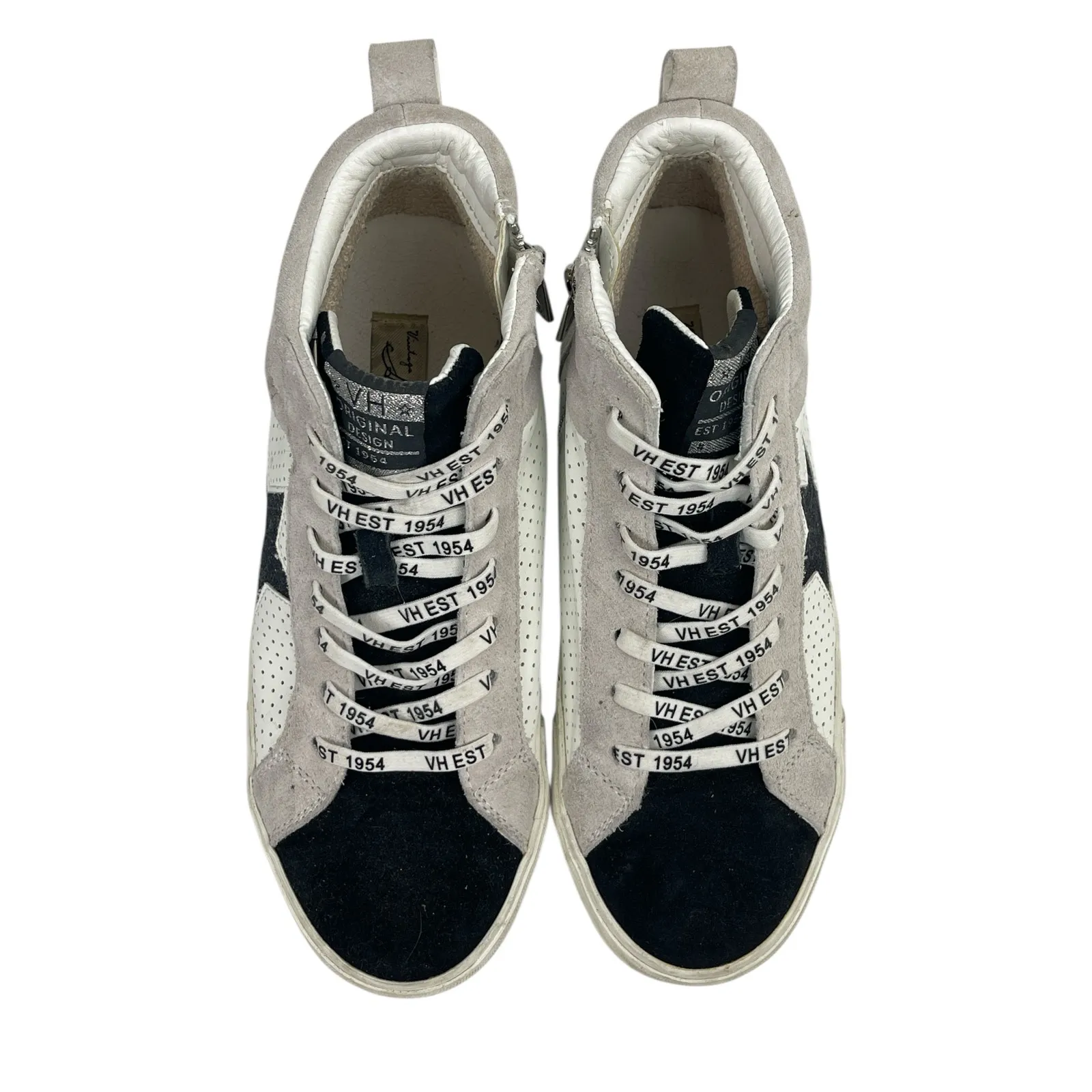 Vintage Havana Lester Women's Multicolor Leather Lace Up High Top Sneakers Sz 10 - Image 2