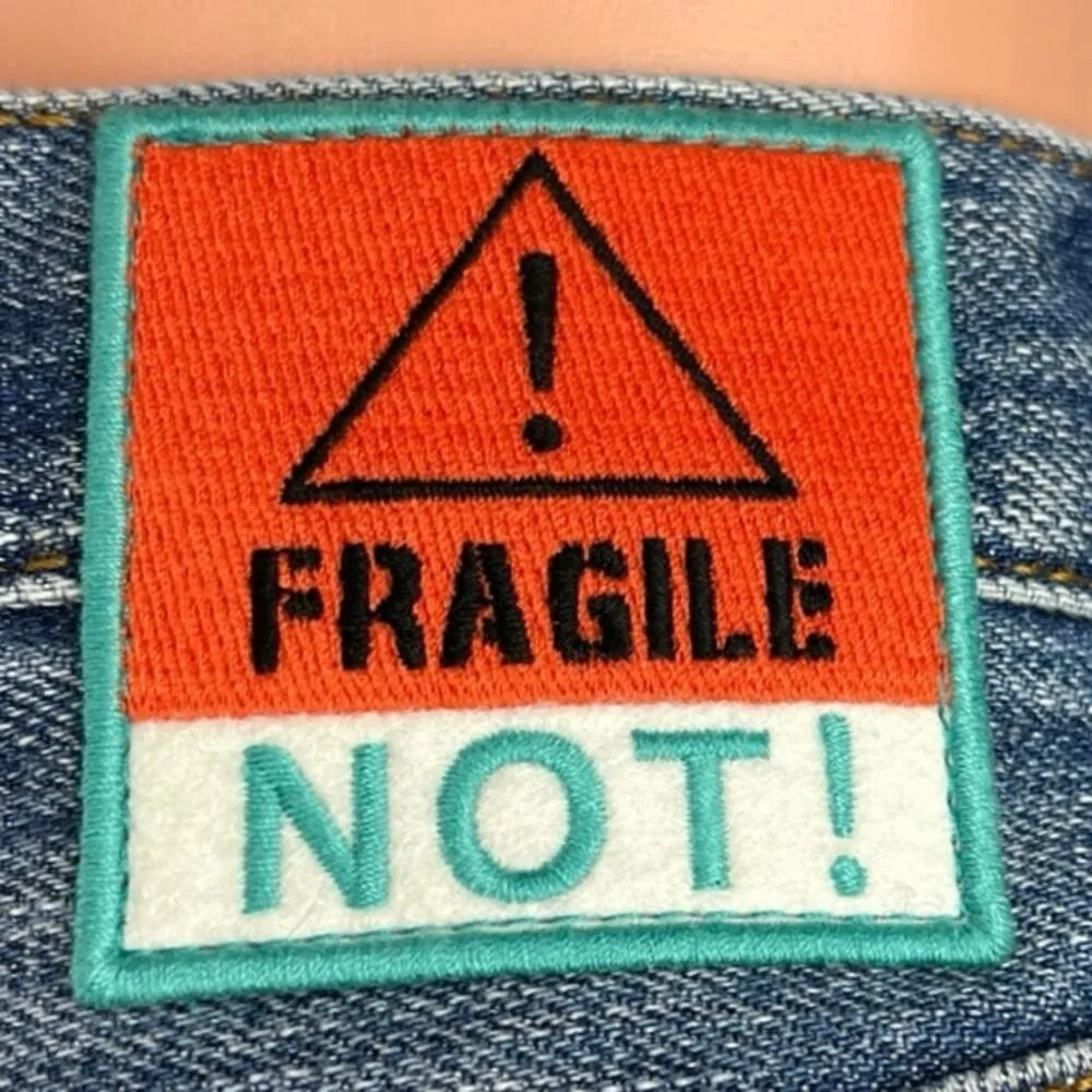 Tory Burch  Blue Medium Wash High Rise Faded Denim Straight Leg Jeans Size 24 - Image 4