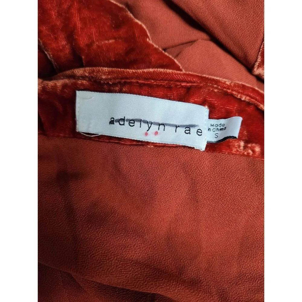 ADELYN RAE ZANA VELVET COWL NECK SLIP DRESS Size M - Image 7