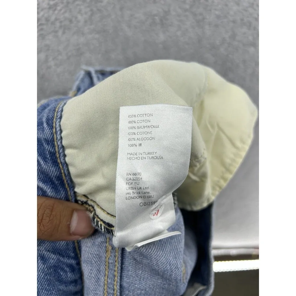 We The Free People Women's Blue Denim Jeans Size 26 Cotton Blend Straight - Image 3