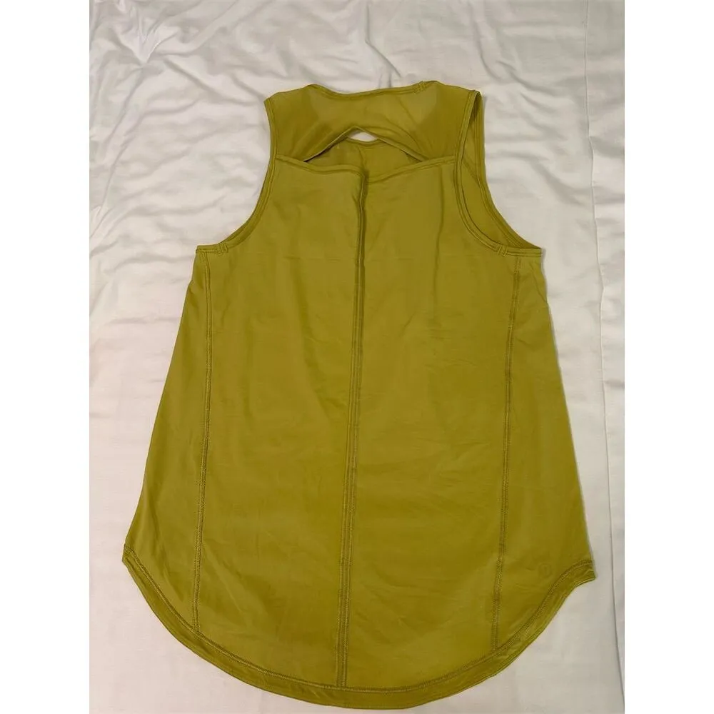 Lululemon Women's Sculpt Tank Top Yellow Size M Sleeveless Casual Size M - Image 2