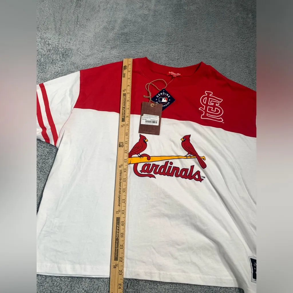 NWT Mitchell & ness women’s Red and White Cardinals T-Shirt MSRP $55 XL - Image 12