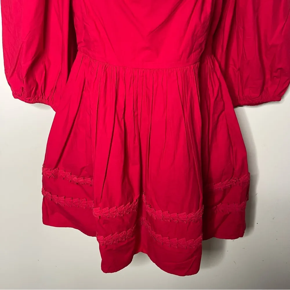 NWT RHODE Red Daya Mini Dress in Popppy sz 12 - Image 7