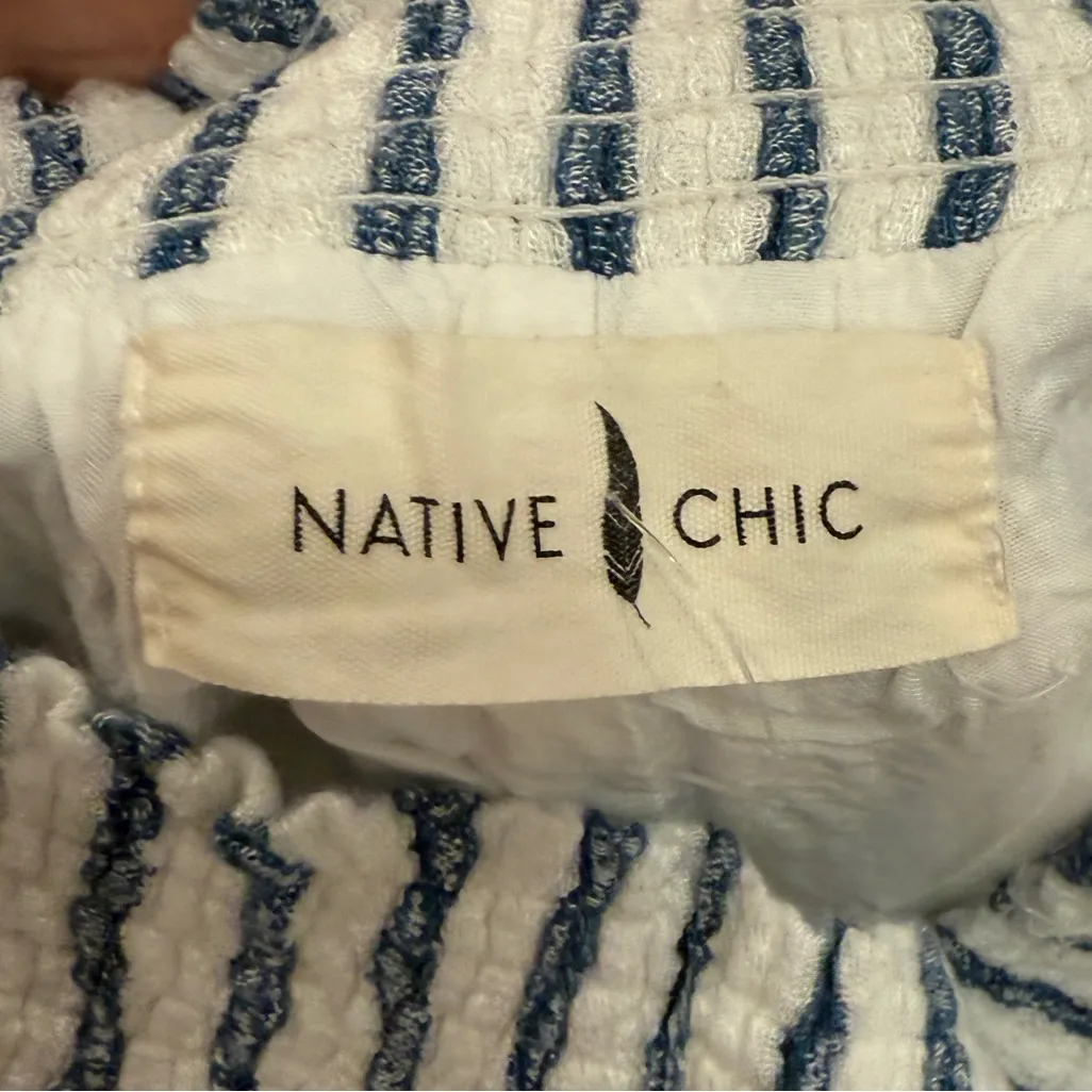 Native Chic Striped Blue and White Women Shorts Size undefined - Image 2