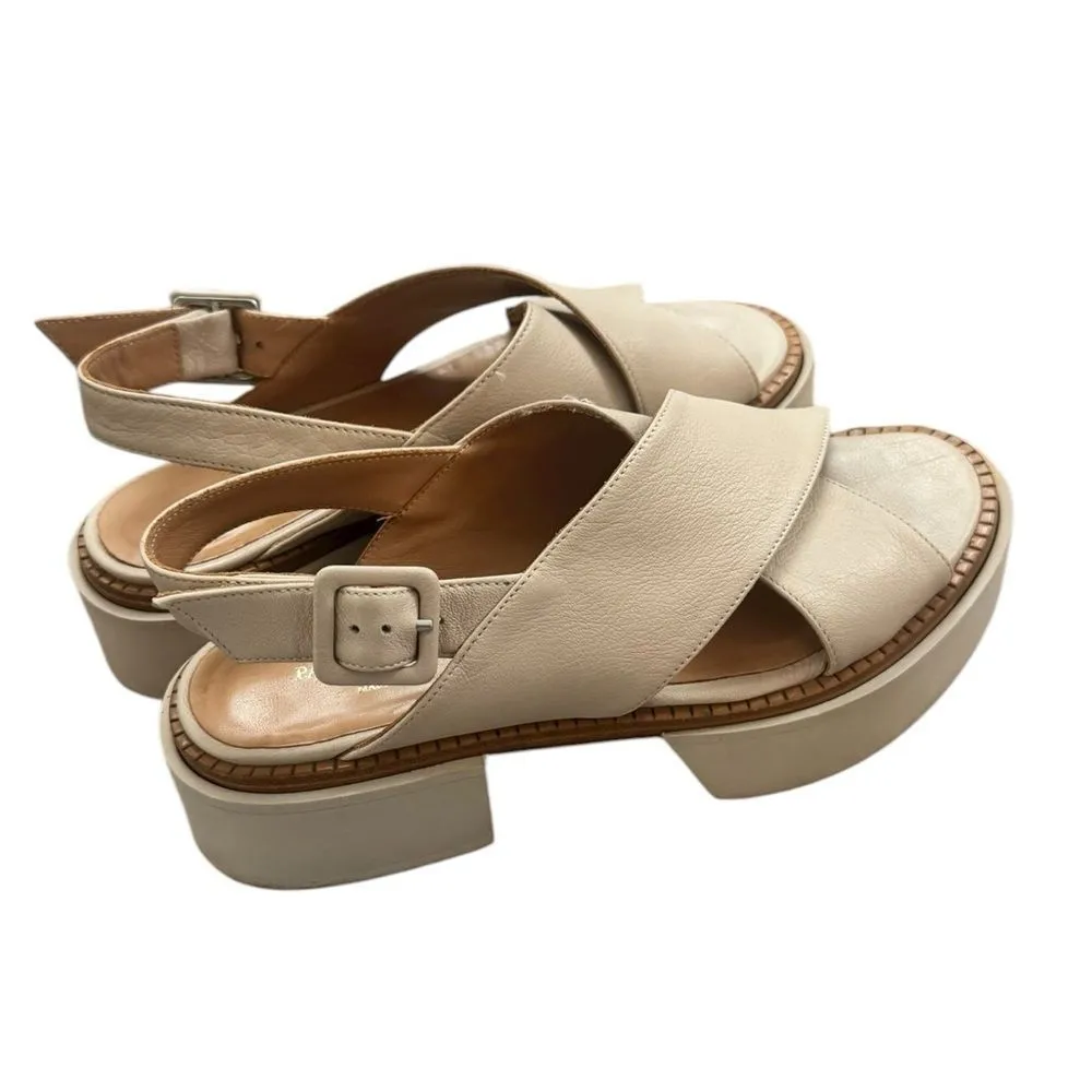 Paloma Barceló Jacui beige platform sandals 36 Size 6 - Image 3