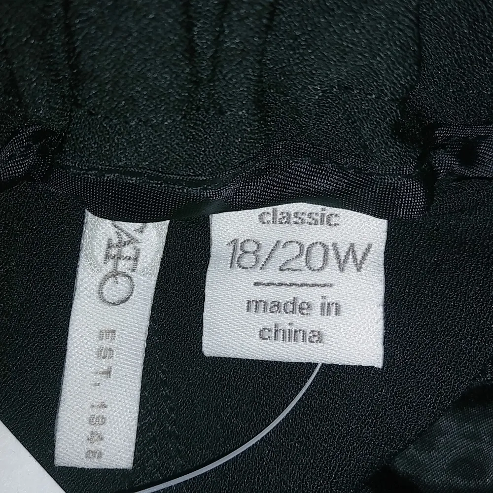 Cato 18/20W Dress Black Wide Leg Skirt Over Pants Tall Plus Funeral - Image 9