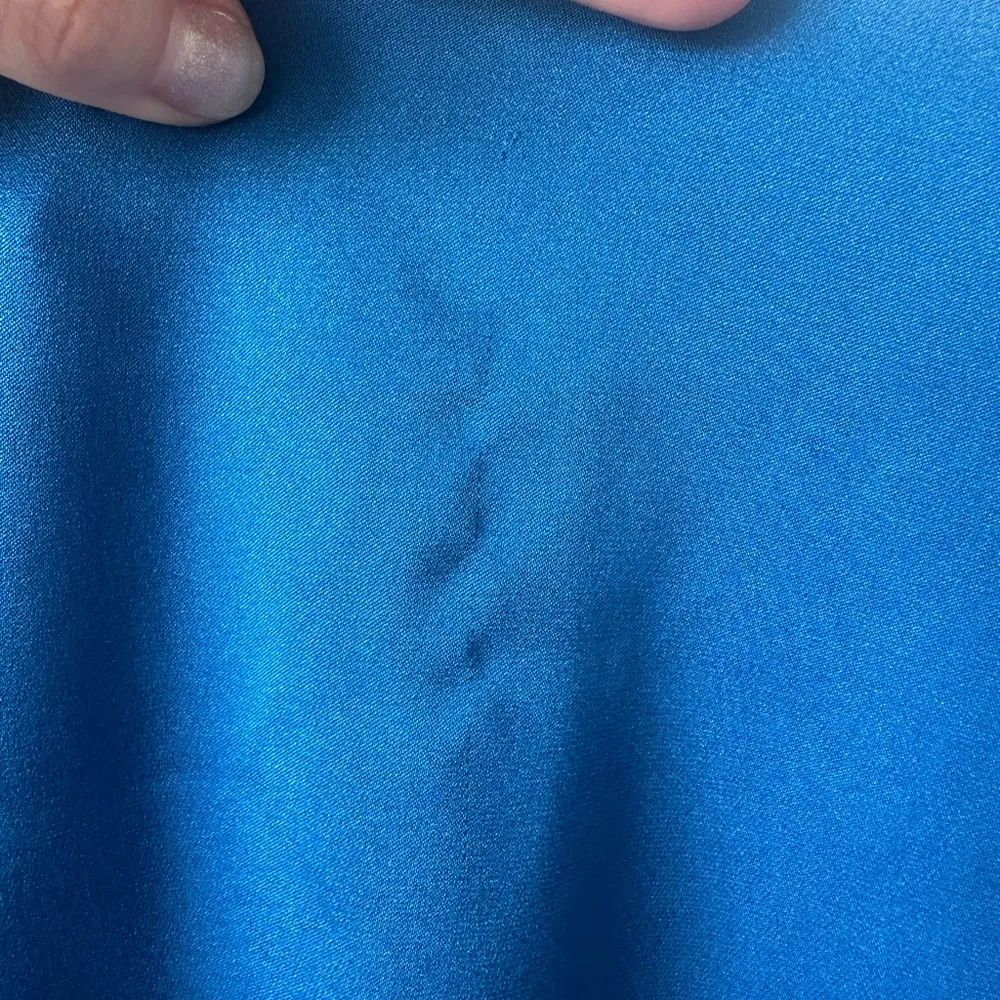 Elie Tahari Silk Long Sleeve Blouse Balloon Sleeve Blue Size Small - Image 6