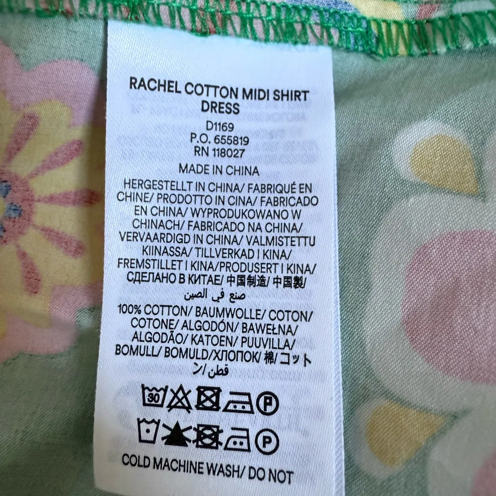 Boden Rachel Cotton Midi Shirt Dress
Rich Emerald Meadow Posy women’s 8R NWT Green Size 8 - Image 6