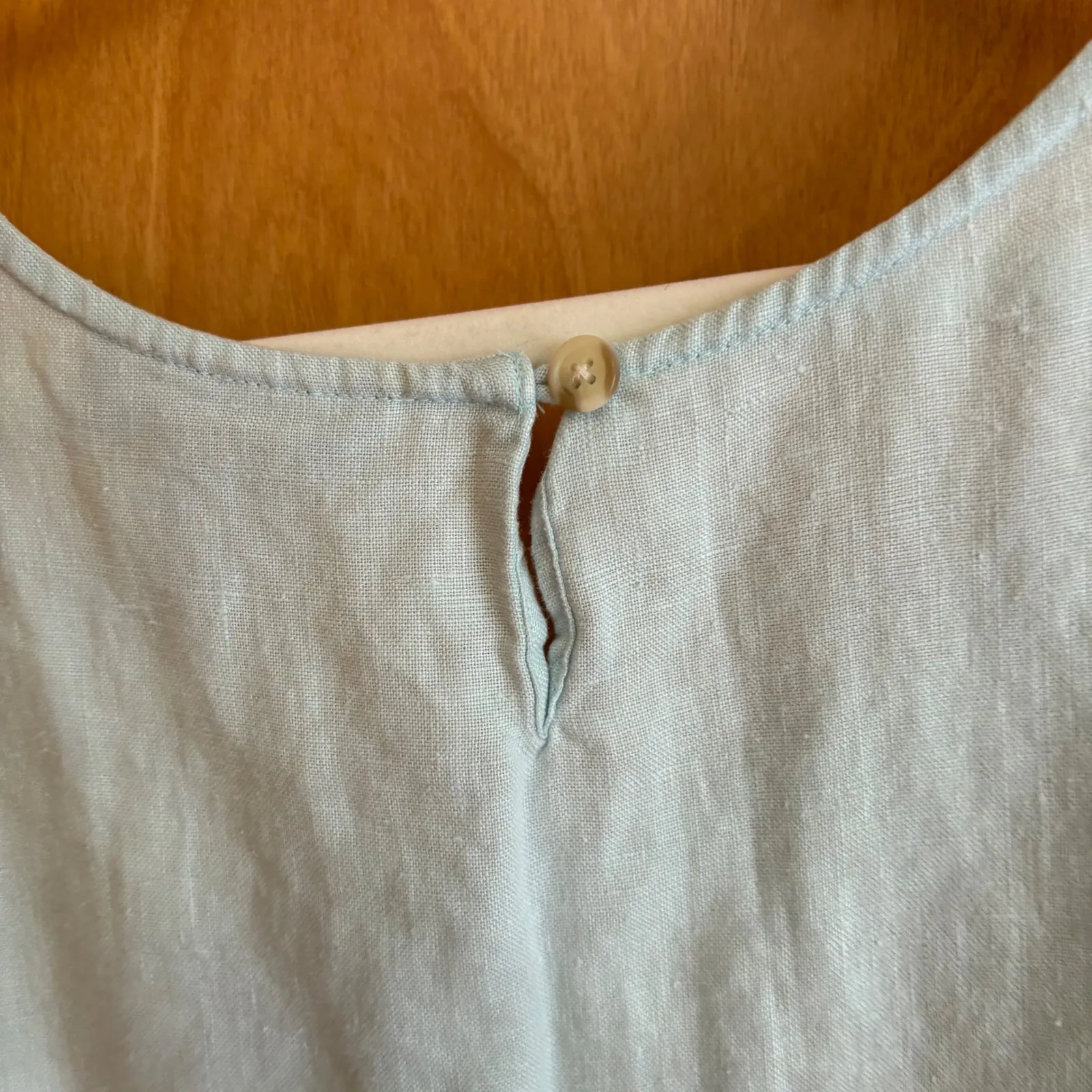 Mercer & Madison Woman 20W Sleeveless Light Blue Linen Maxi Dress‎ Summer - Image 3