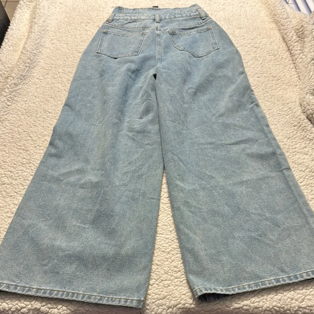 Cider Blue Flare Wide Leg Jeans - Image 6