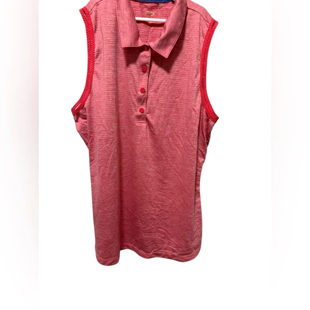 EP Pro collared polo golf tank sports pink sleeveless athletic top medium women - Image 5