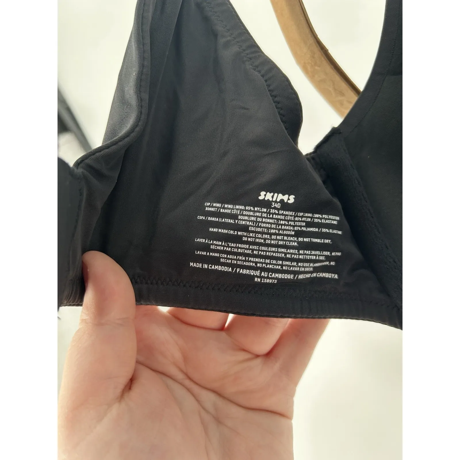 Skims Smoothing Intimates Full Coverage Lightly Lined Bra Underwire Onyx 34D - Image 4