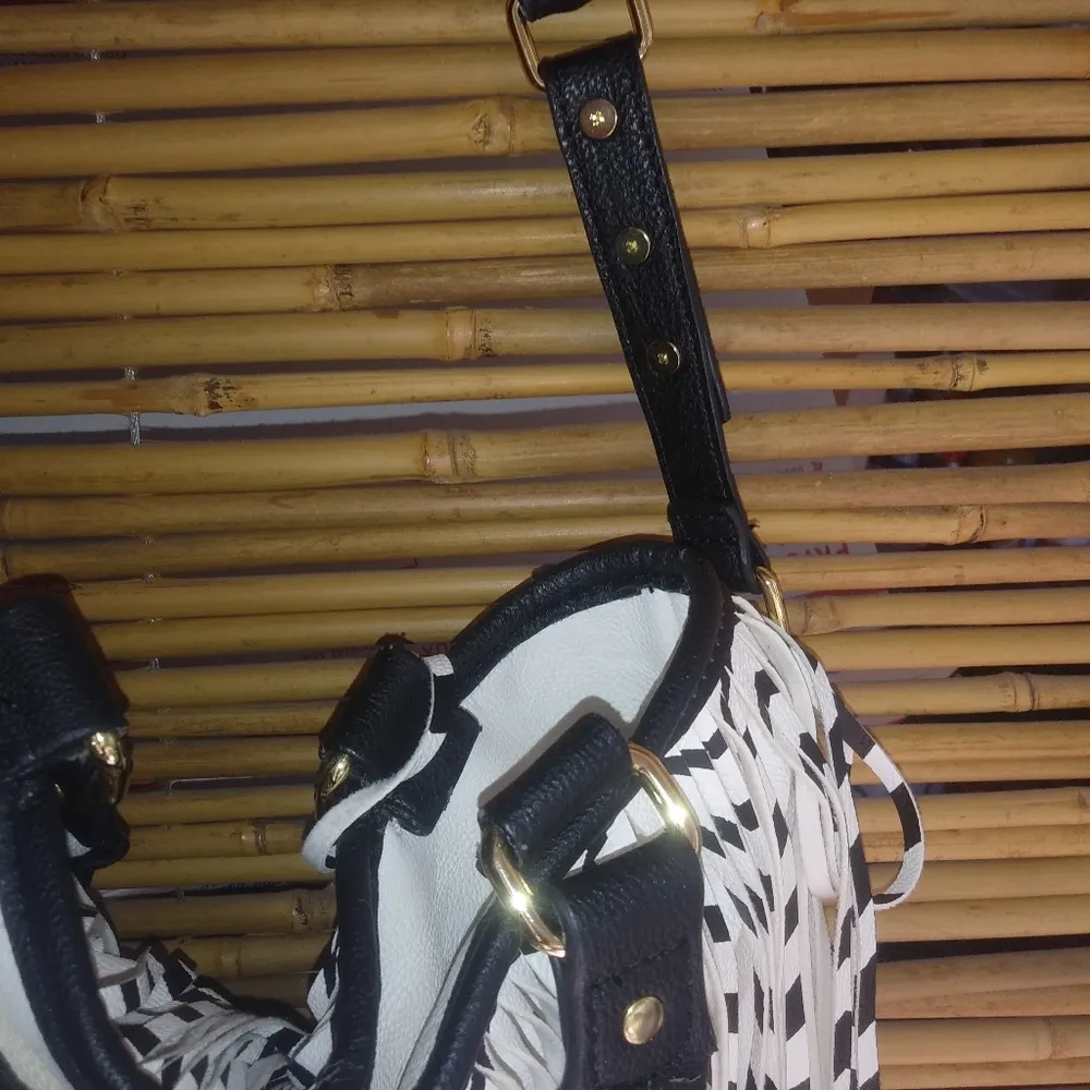 Steve Madden Black White Zebra Bag - Image 3