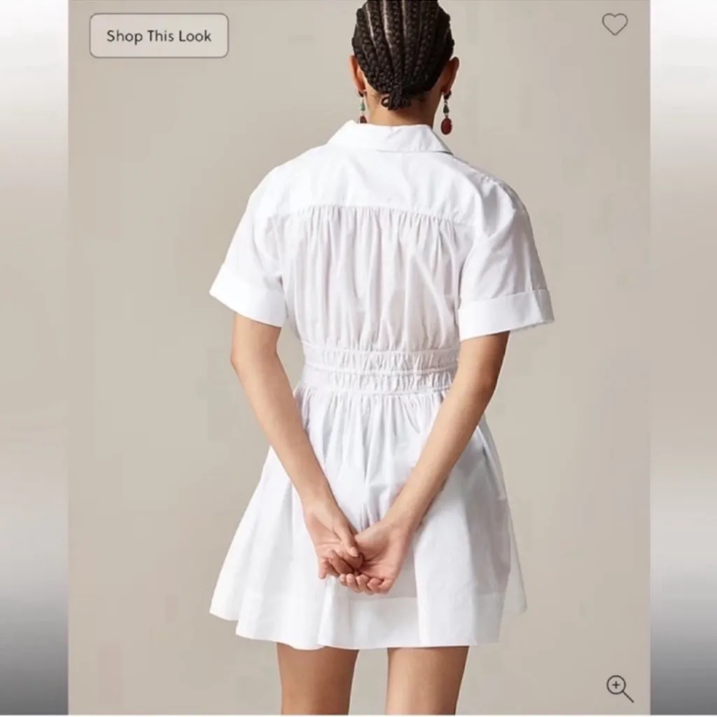J.Crew Elena mini shirt-dress in cotton poplin - Image 2
