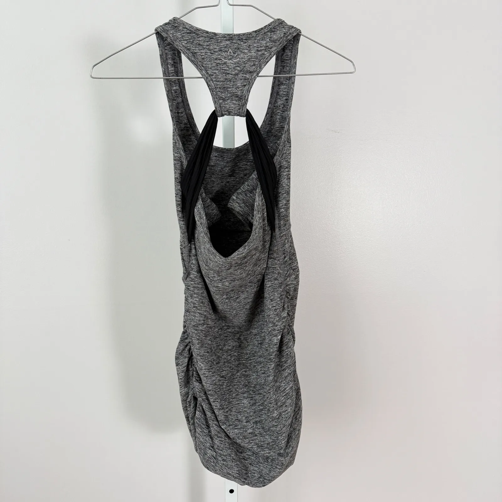 Beyond the Bump Maternity Active Tank Top Grey Ruched Racerback Size S Gray - Image 6