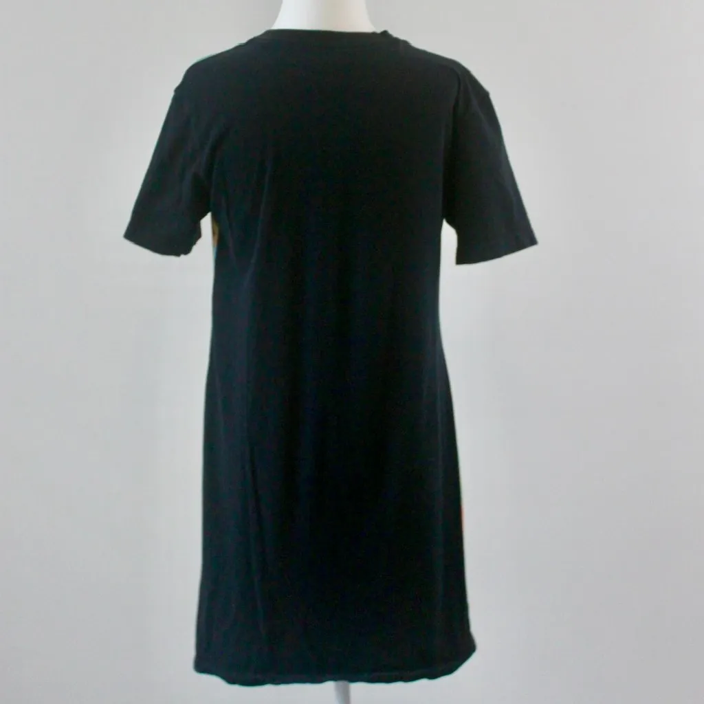 Unique Black Floral Painting Colorful Everyday Summer T - Image 5