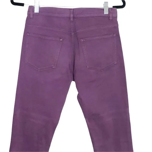 A.P.C. Skinny Pants Women’s Size 27 Purple Mid Rise Cotton Blend Long Inseam - Image 5
