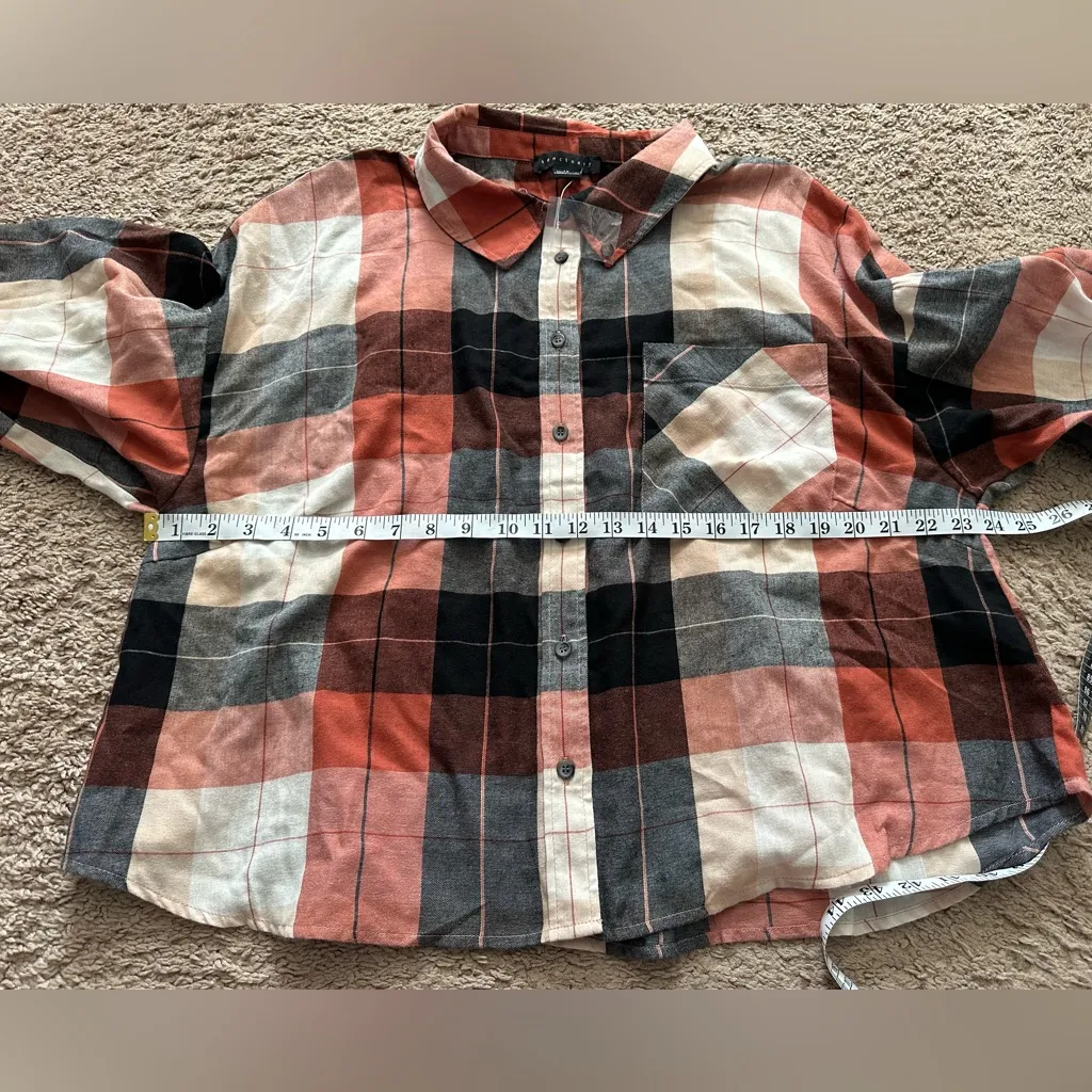 Sanctuary  Bianca Gingham Button-Up Blouse size 1X - Image 8