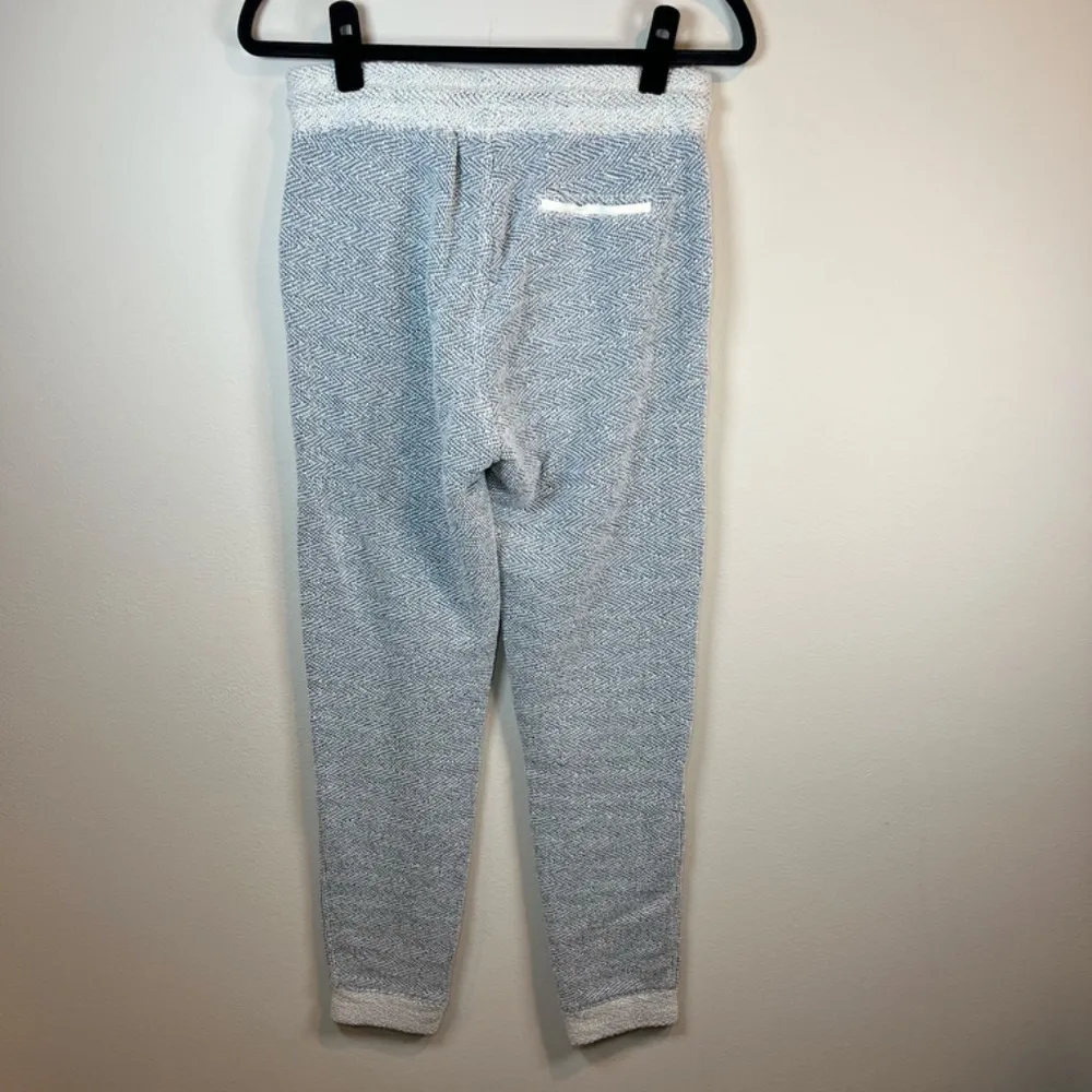 Faherty Womens Whitewater Jogger Pants Blue White Pull On Pockets Textured Small - Image 9