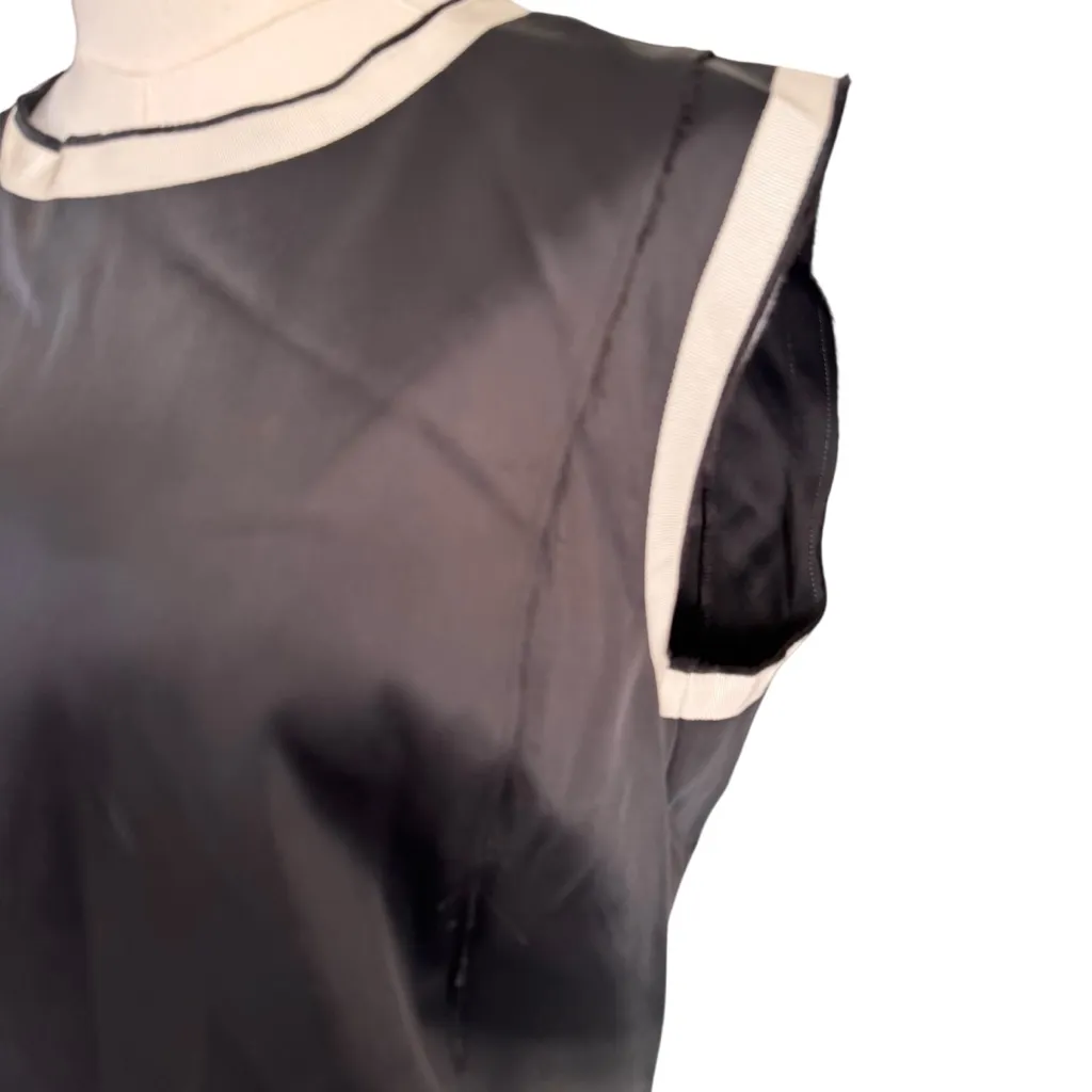 ZARA - NWOT Black Satin Sleeveless Mini Dress XL - Image 4