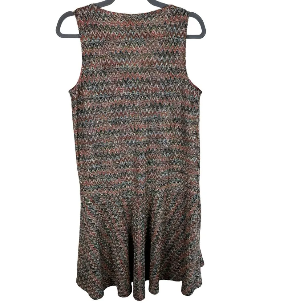 Maeve Multicolor Westwater Loose Knit Sleeveless V-Neck Stretchy Short Dress XS - Image 2