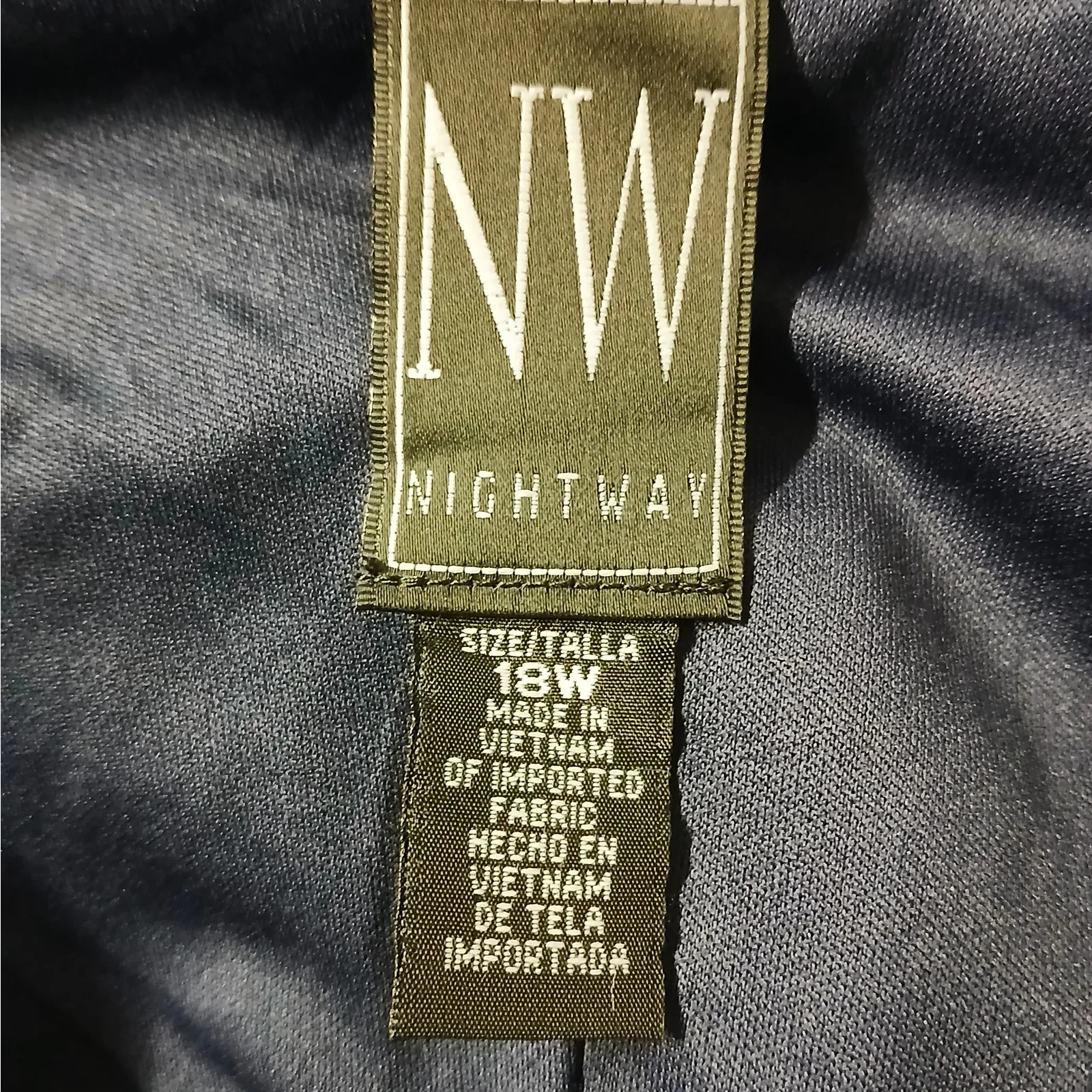 Nightway Formal Evening Gown Women's 18W Blue One Shoulder Maxi Dress Wedding - Image 10