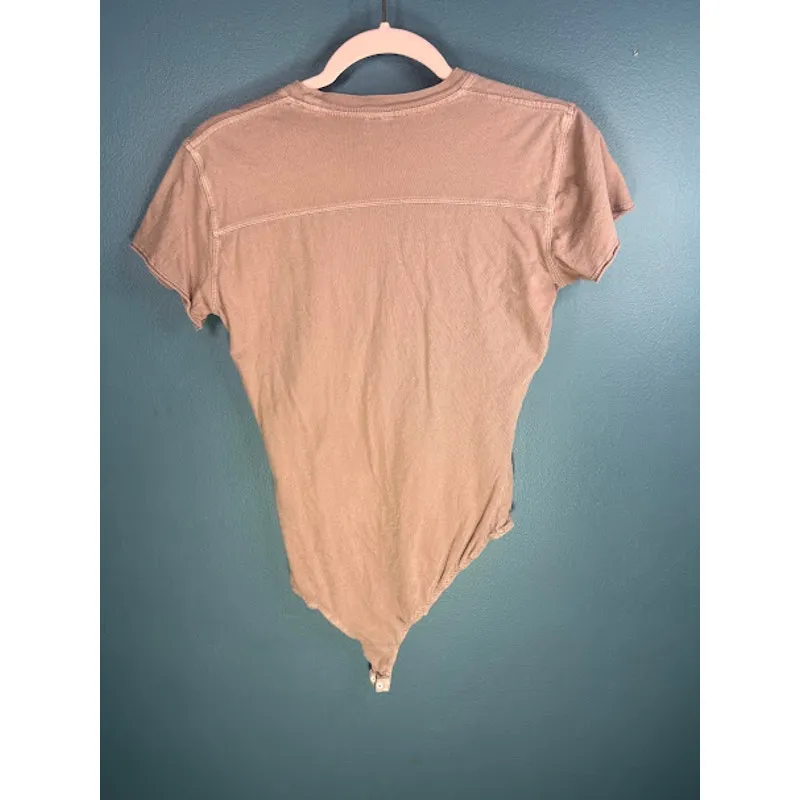 Intimately Free People Body Suit Women's Size XS 100% Cotton Fall Pink Nude Cozy - Image 2