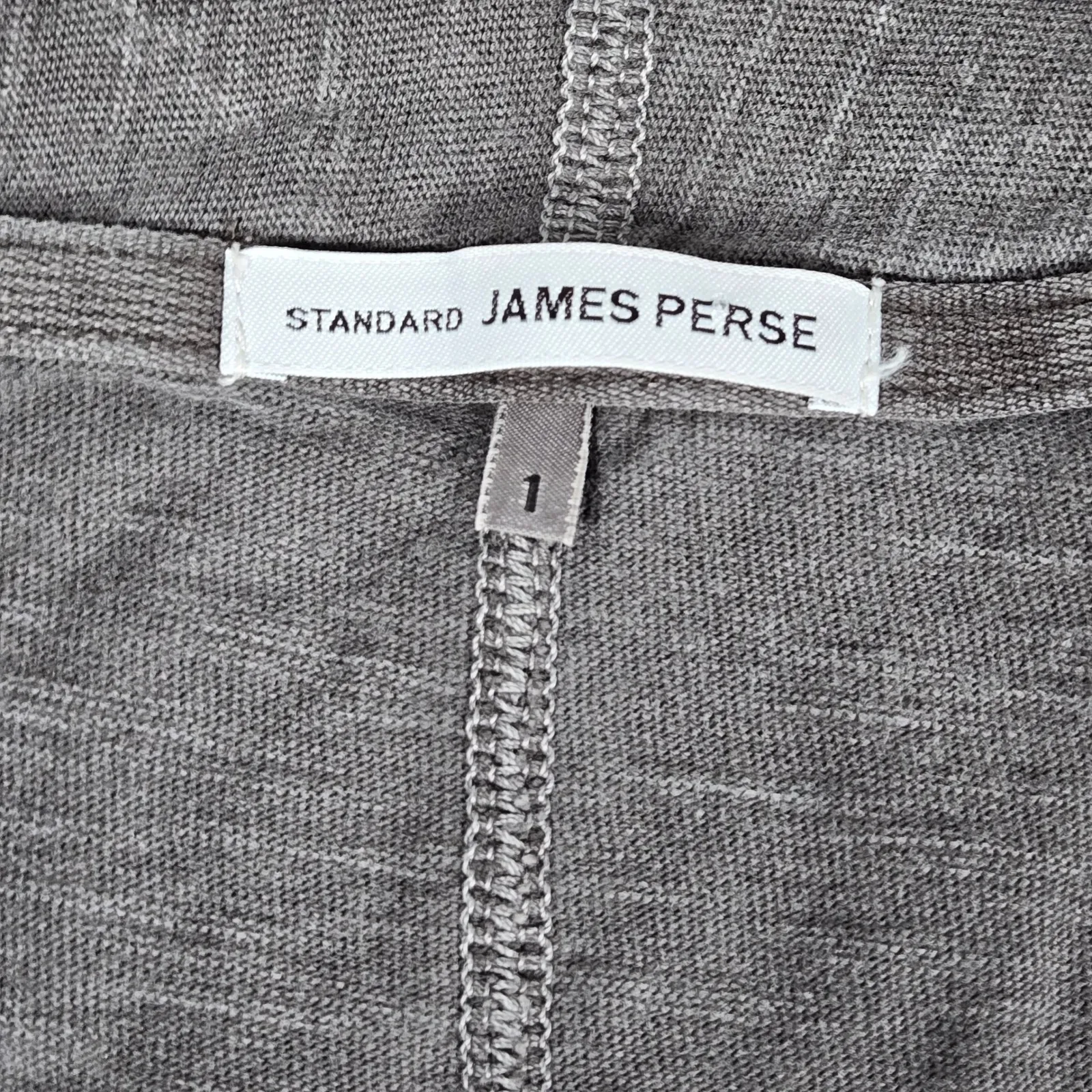 James Perse Gray Supima Cotton Draped Open Front Distressed Cardigan Sweater 1 - Image 4