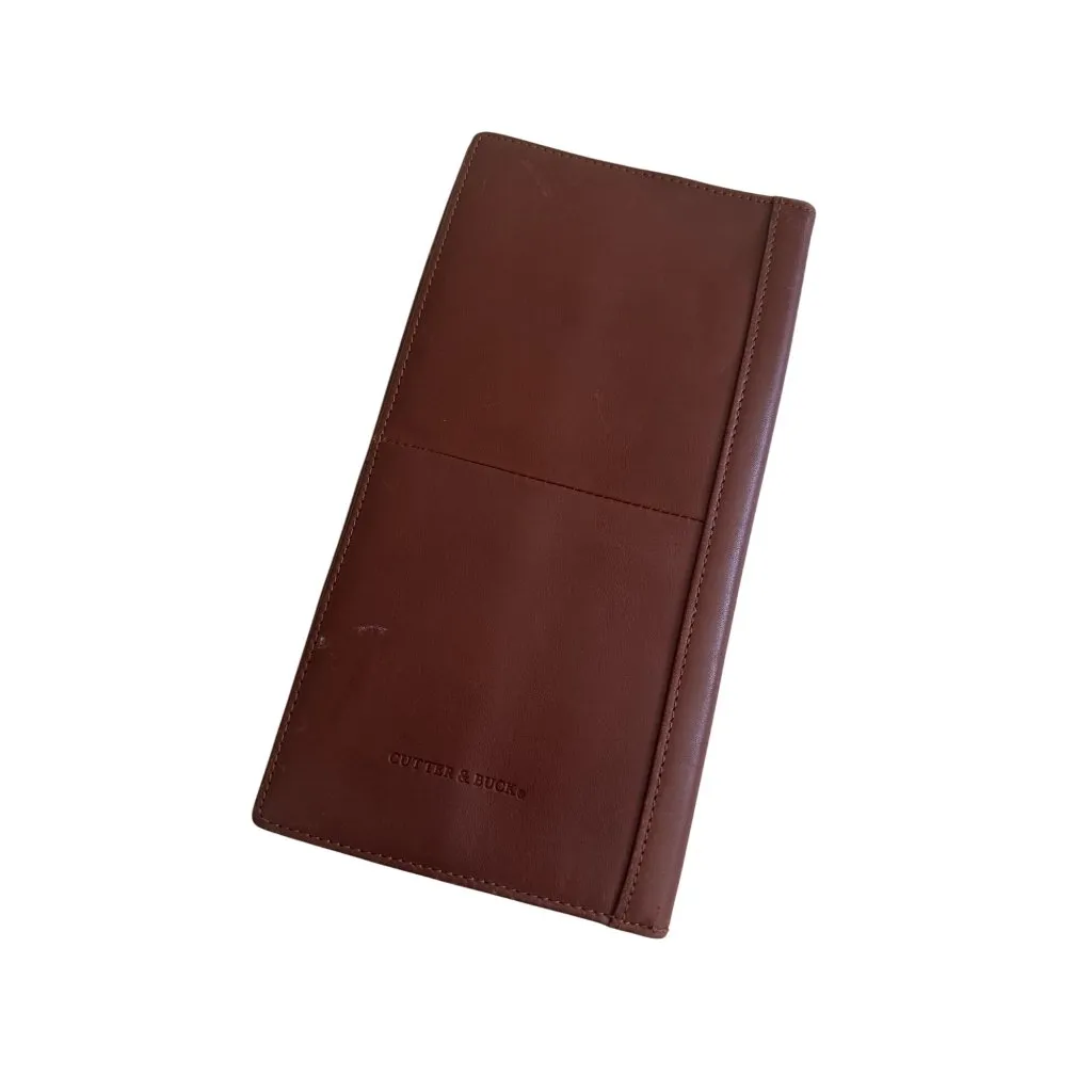 CUTTER & BUCK Tan Brown Leather Bound BB&T Lined Receipt Book - Image 7