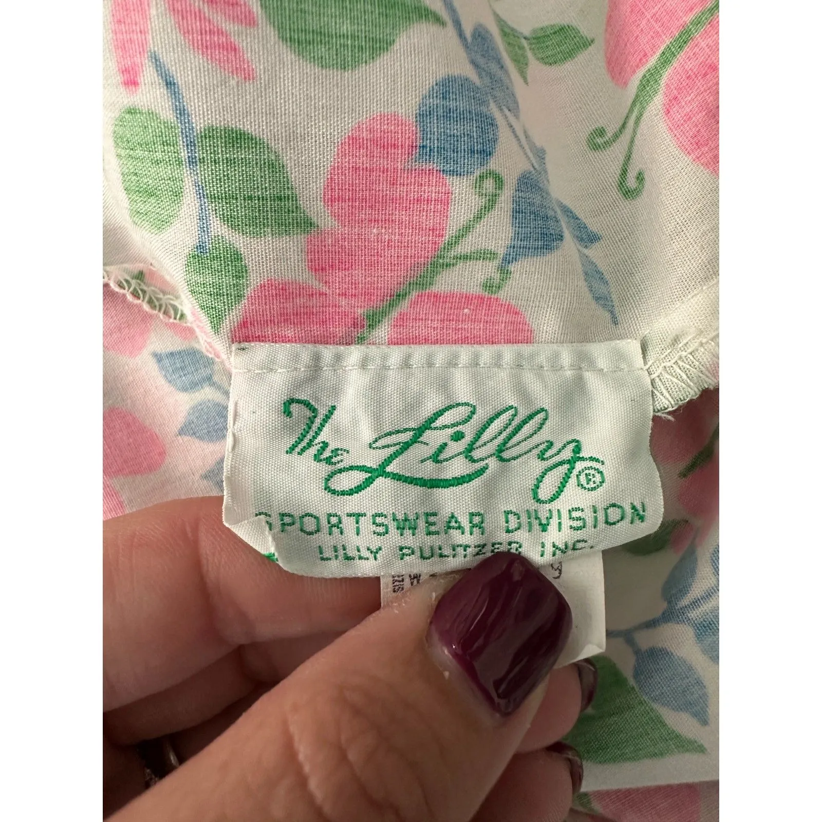 Lilly Pulitzer The Lilly Vintage 1970s Floral Butterfly Tiered Midi Skirt Large - Image 3