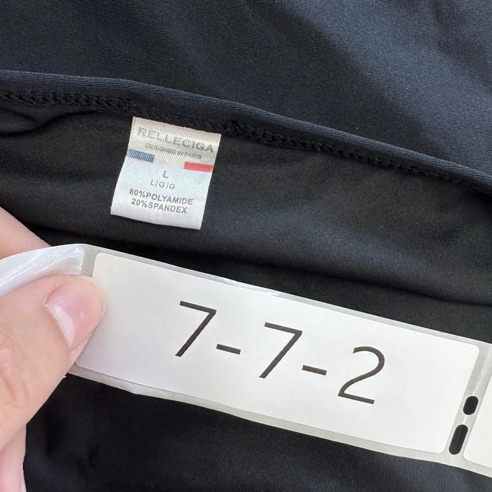 Relleciga One Piece Swimsuit Womens Large Black High Cut Spaghetti Strap Bathing - Image 5