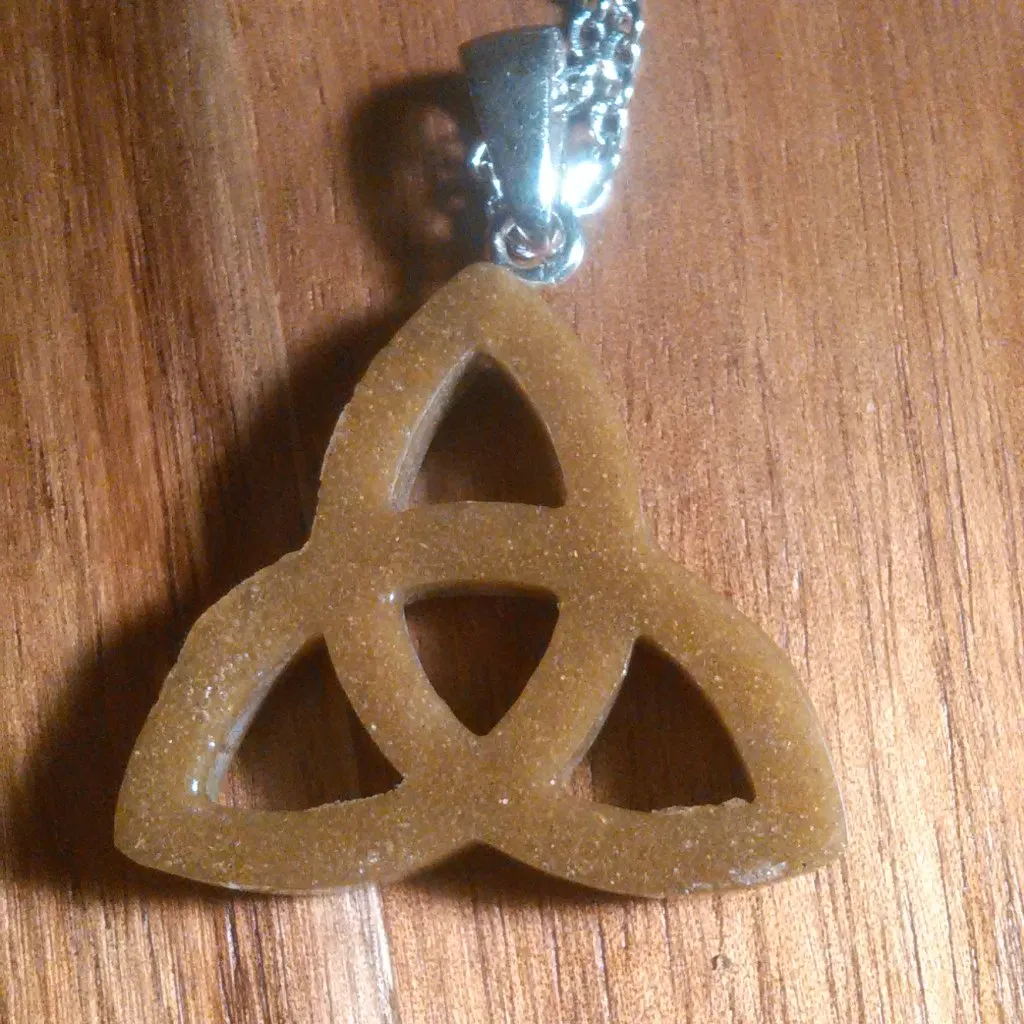 Trinity Knot Tiger's Eye Sterling Silver Pendant Stainless Steel Necklace - Image 4