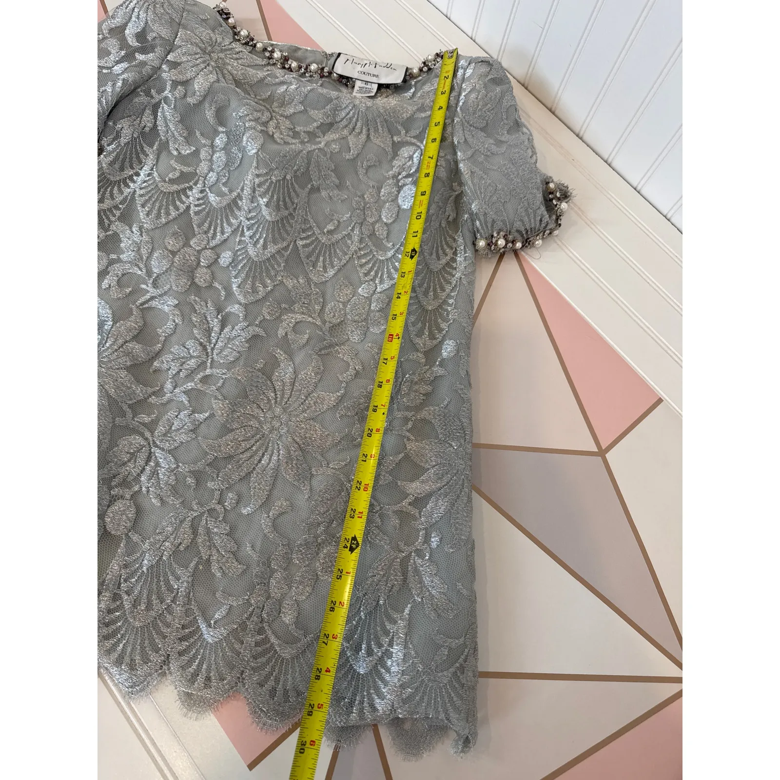 Vintage Mary McFadden Designers Couture Metallic Thread Beaded Set 2 - Image 6