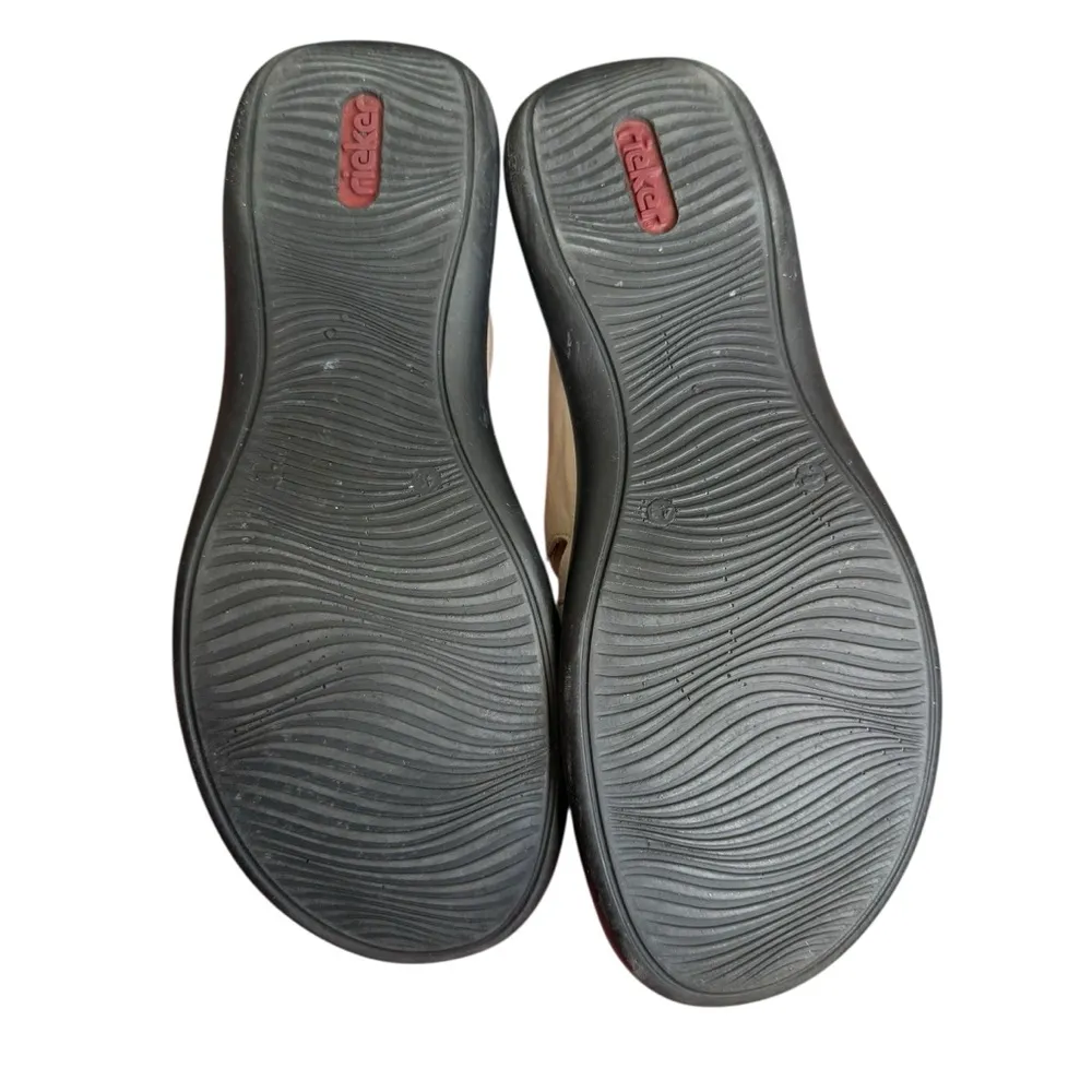 Rieker Mary Jane Daisy 75 Slipon Womens Slip On 8.5 M EU 40 Cream black toe cap - Image 6