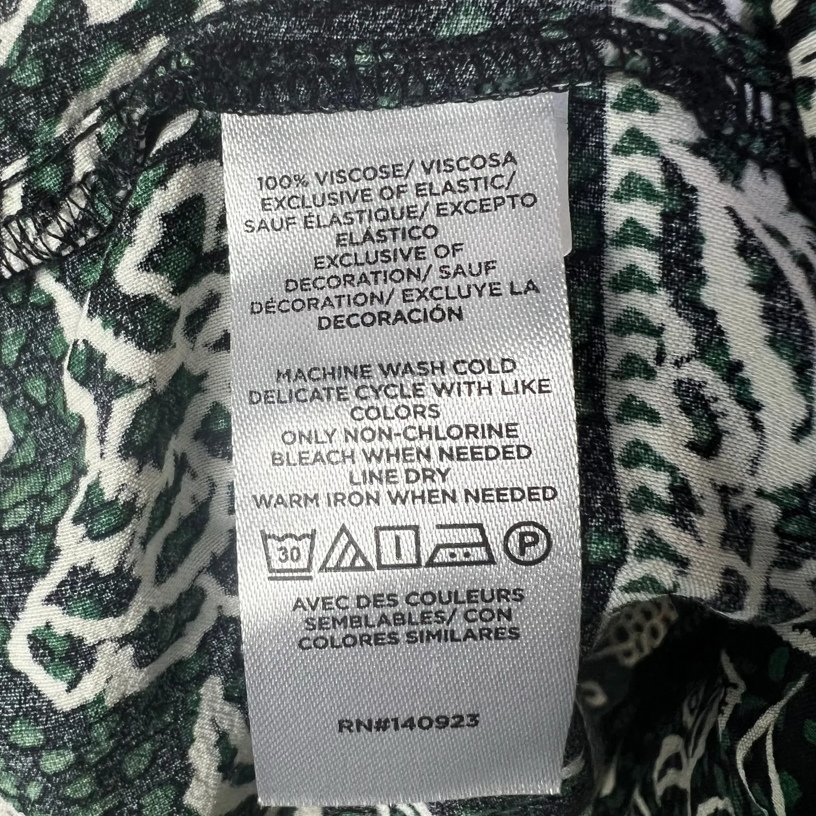 LOFT Floral Mini Dress Womens LP Green Ruffle Smocked Cottagecore Boho Prairie - Image 7