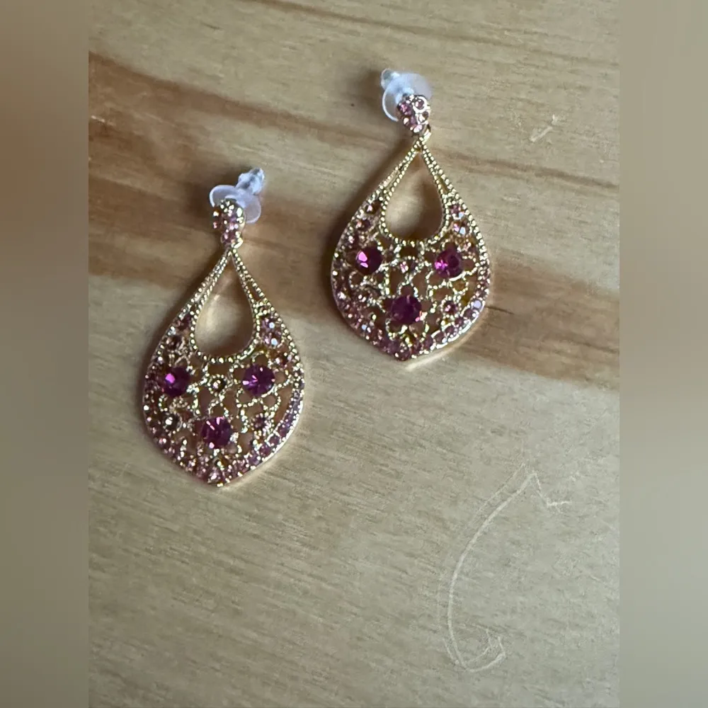 Elegant Gold and Pink Purple Jewelry Set - Image 6