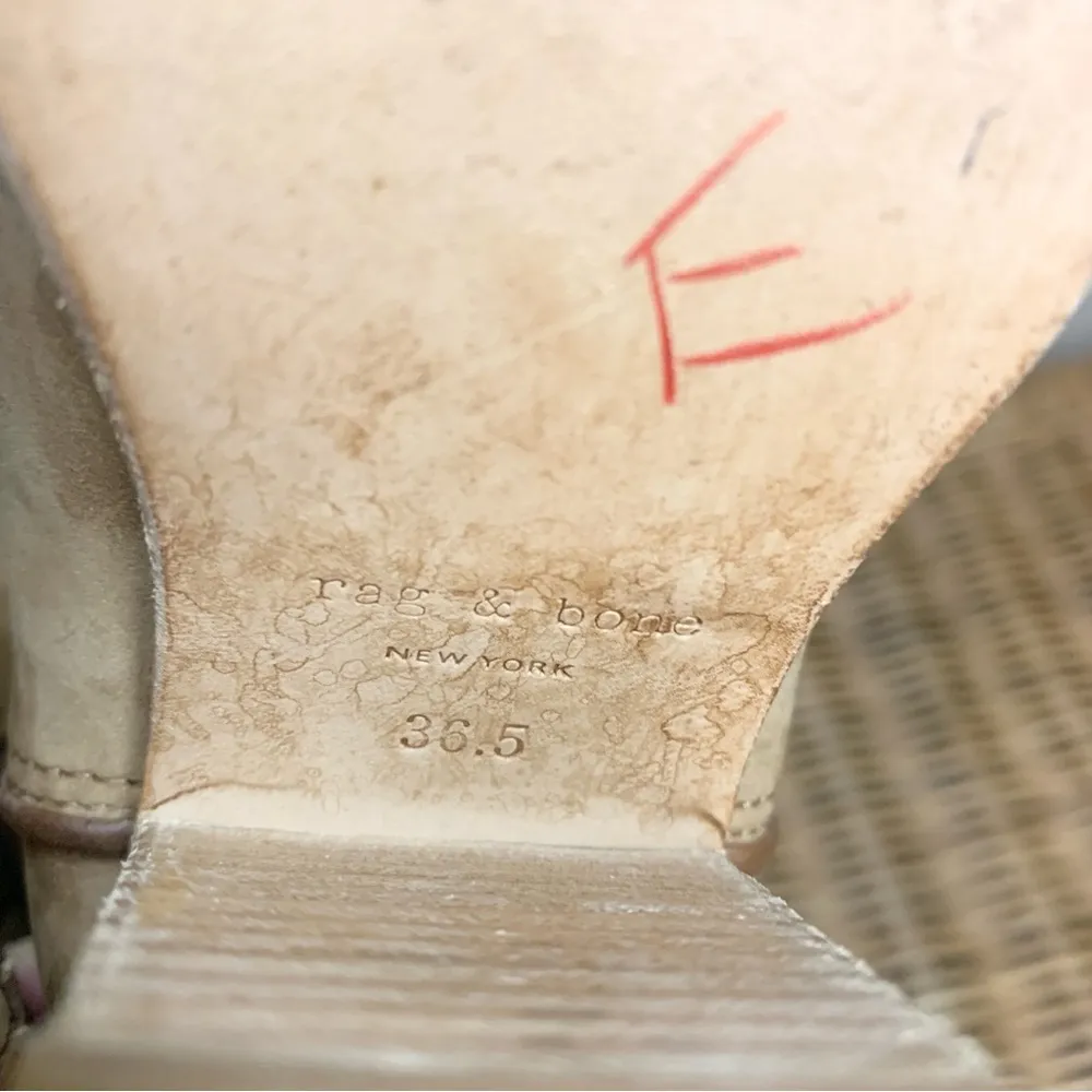 Rag and Bone Kinsey Leather Heeled Bootie Size 36.5 - Image 9