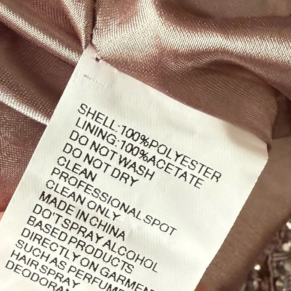 Mac Duggal Applique Cap Sleeve Bodice Flowy Gown Vintage Lilac Women’s Sz 8 - Image 8