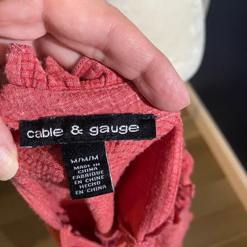 Red Ruffled Smocked Sleeveless Top - Image 2