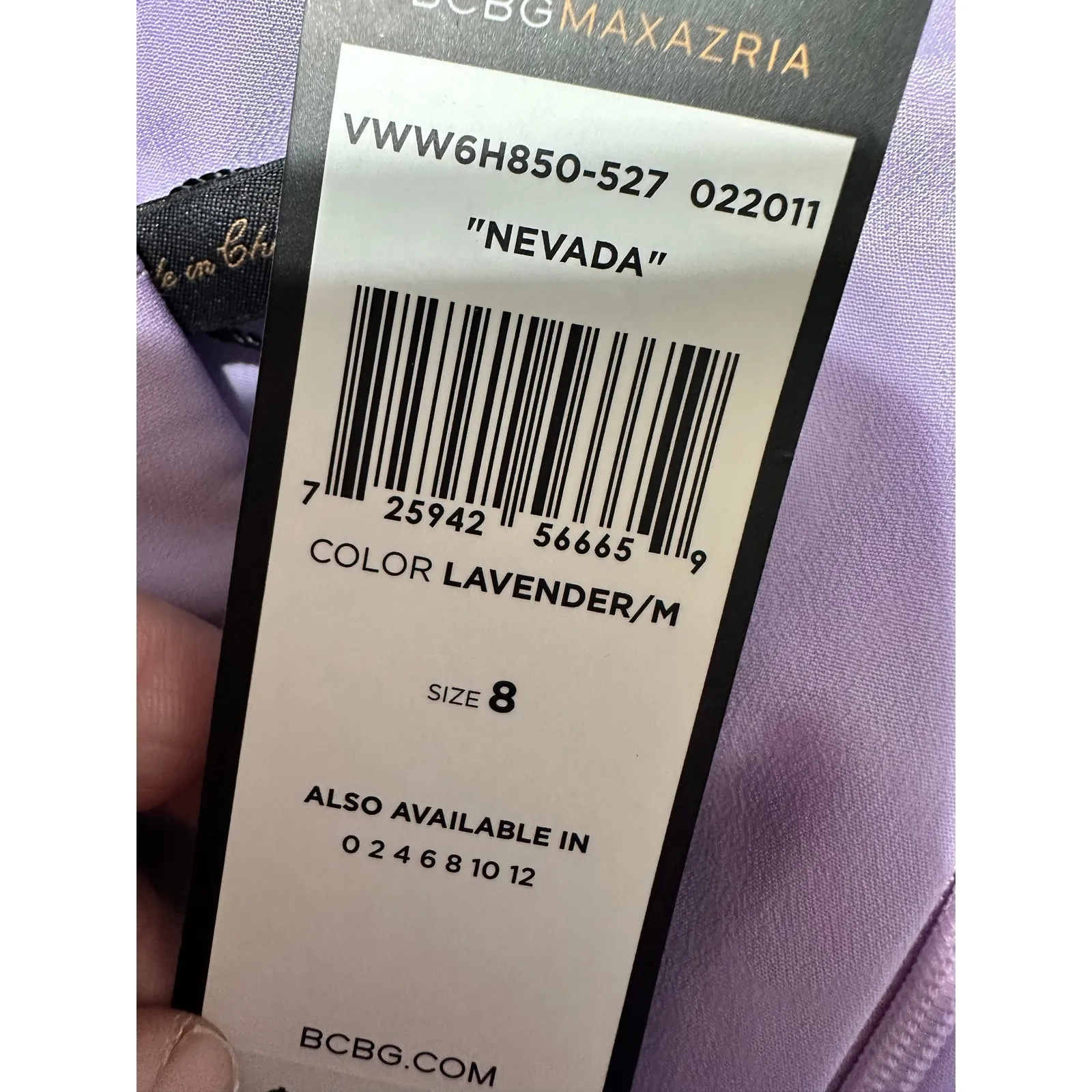 BCBGMAXAZRIA Nevada One Shoulder SILK‎ Draped MINI Dress Lavender Size 8 - Image 10
