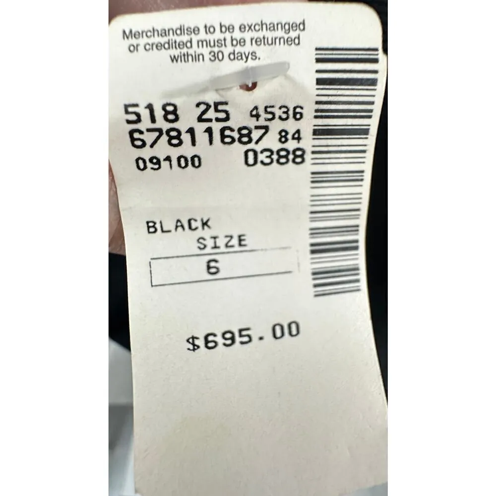 80s VTG Ellen Tracy Linda Allard Maxi Coat Dress 1980s NWT $695 Black Sz 6 TALL - Image 7