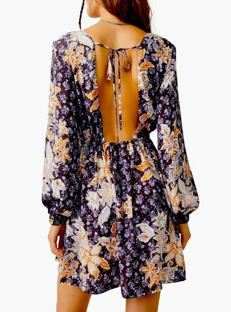 Free People Soli Mini Dress NWT $128 Size XS Night Combo Purple - Image 9