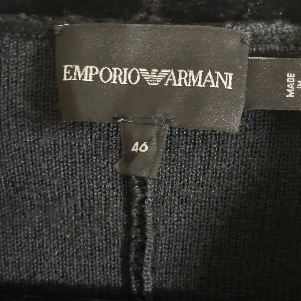 Emporio Armani Black Women's chenille Blazer size IT 46/ us 10 EUC - Image 5